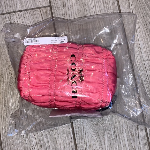 NWT (Set) Coach Court Backpack & Matching Small Box Cosmetic Case with Ruching